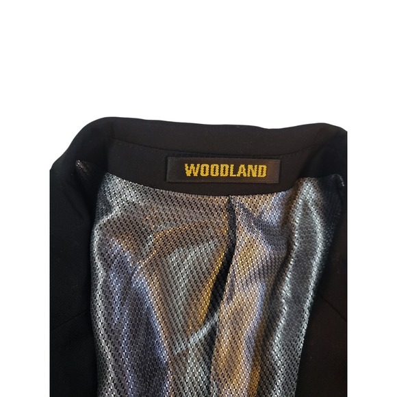 Woodland Mens Slim Fit Jacket Black 44L Single Breasted Double Vented Collared - Picture 4 of 16